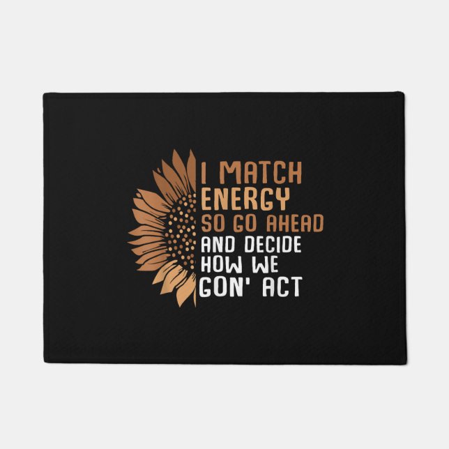 Tapete Eu combino o empoderamento energético afro-america (Frente)