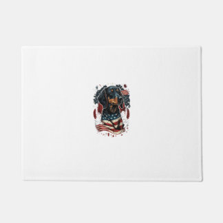 Tapete EUA 4 de julho Dachshund sobre a América Patriótic