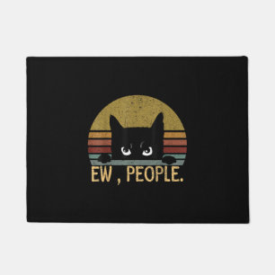 Tapete Ew, Pessoas Black Cat Vintage Retro - Gato Engraça