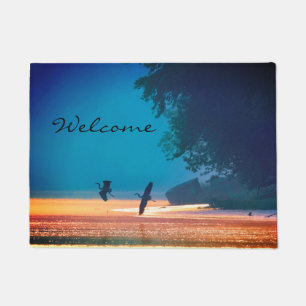 Tapete Excelente Blue Herons toma voo - Blue Welcome