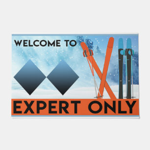 Tapete Experts Only Sign Doormat, Skiing
