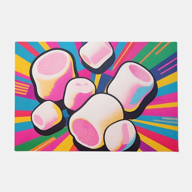 Tapete Explosão de Marshmallow Pop Art (Frente)