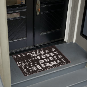 Tapete Faça seu próprio preto Funky personalizado das