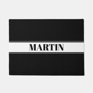 Tapete Faixa de Nomes Personalizados Preto e Branco