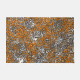 Tapete Falado com laranja ouro sobre cinza esbranquiçada