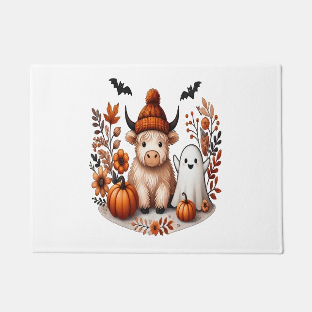 Tapete Fall Highland Cow Ghost , outono (Frente)