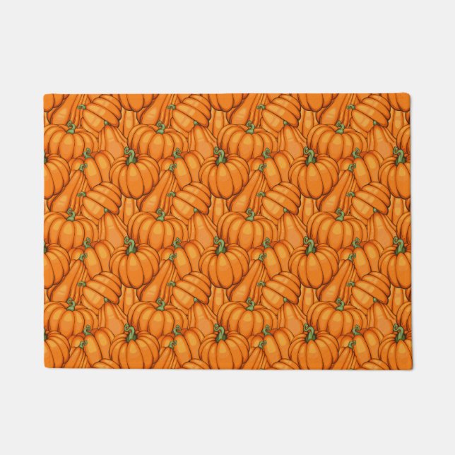 Tapete Fall Pumpkin Spice Halloween Ação de Graças (Frente)