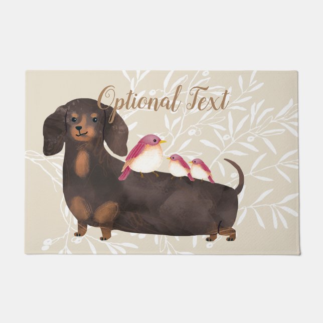 Tapete Família Dachshund e Birds (Frente)