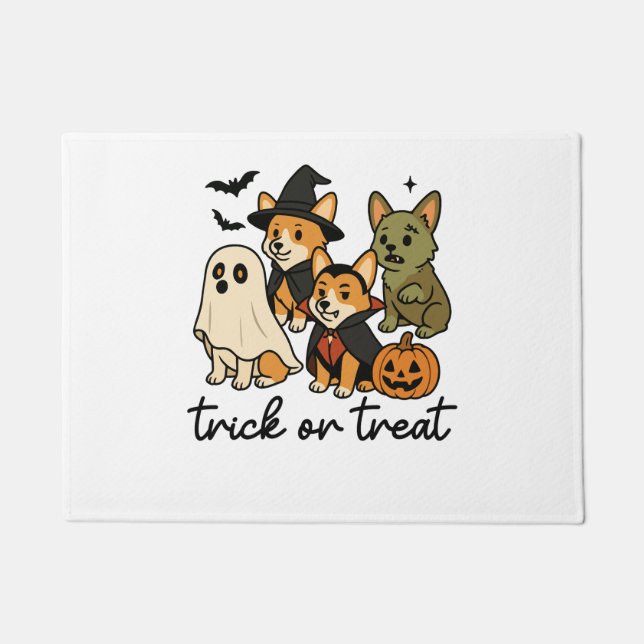 Tapete fantasia de Halloween de corgi (Frente)