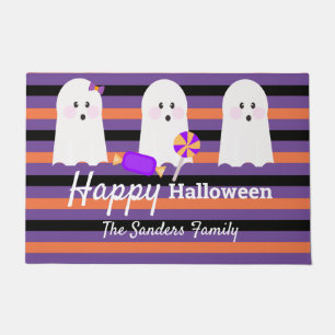 Tapete Fantasia de Halloween Família Fantasma Listras Fof