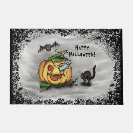 Tapete Fantasma, Bat e Cat, Feliz Halloween!