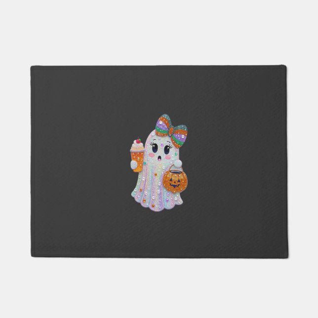 Tapete Fantasma com Rhinestones de Halloween Tendência (Frente)