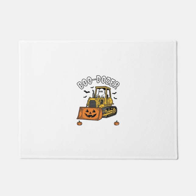 Tapete Fantasma de Halloween Boo Dozer Bulldozer Engraçad (Frente)