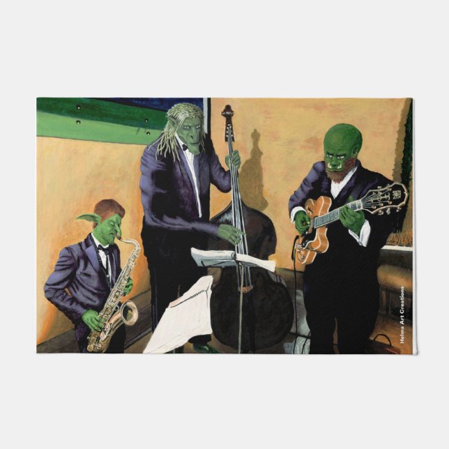 Tapete Fantasy Jazz Blues Music Art Doormat (Frente)