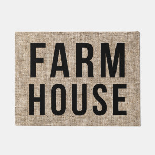 Tapete FARMHOUSE Black Lettering Rustic Burlap Sactering