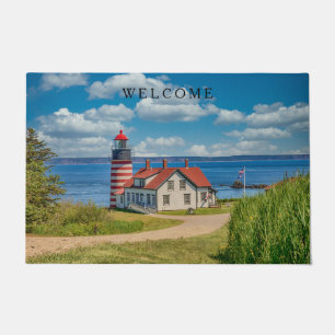 Tapete Farol de Cabeça de Quoddy Oeste, Lubec, Maine