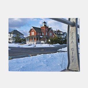 Tapete Farol Girt mar, esteira de porta de New-jersey