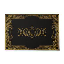 Fases da Lua Celestial Ornata em Ouro Vintage  