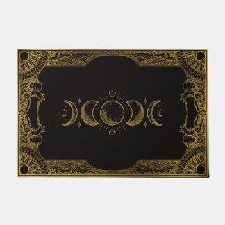 Tapete Fases da Lua Celestial Ornata em Ouro Vintage