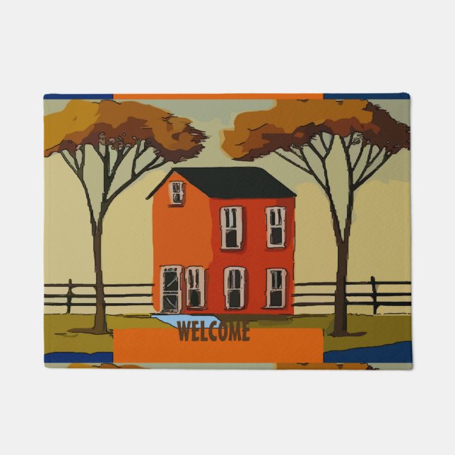 Tapete Fazendeiros Estilo Country House, Personalize A Ma (Frente)