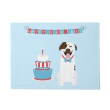 Feliz 4 de julho Cachorro Vermelho Azul