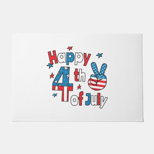 Tapete Feliz 4 de Julho Dia da Independência (Frente)