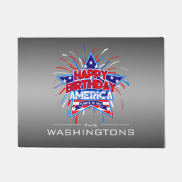 Tapete Feliz aniversário América 4 de julho de 2010 CINZA