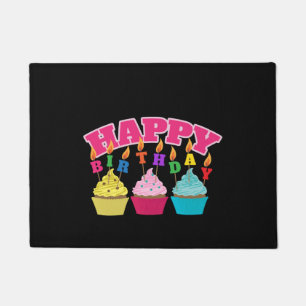 Tapete Feliz Aniversário Cupcakes de Velas