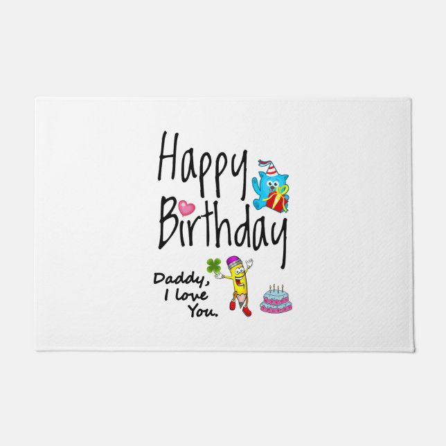 Tapete Feliz aniversário. Pai que te amo. (Frente)