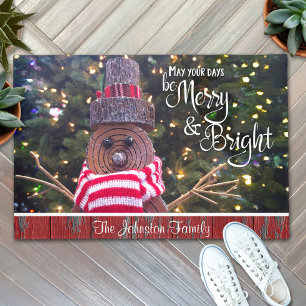 Tapete "Feliz & Brilhante" Registro Rustico Snowman Adici