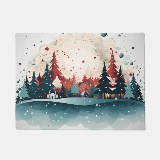 Tapete Feliz Design da porta de Natal (Frente)