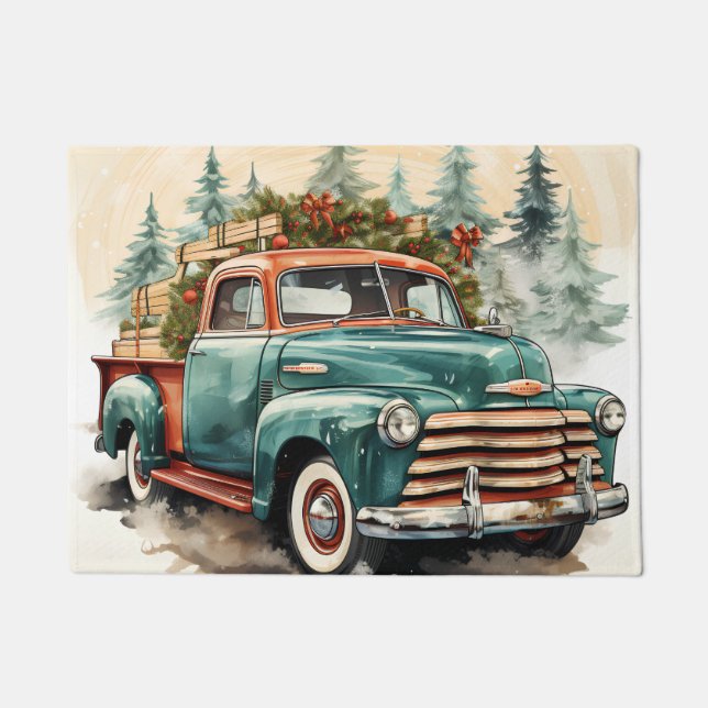 Tapete Feliz Design da porta de Natal (Frente)