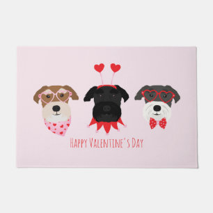 Tapete Feliz Dia dos Namorados Cães Schnauzer