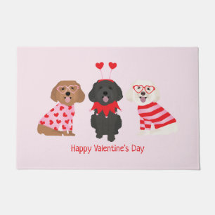 Tapete Feliz Dia dos Namorados Maltipoo Cães