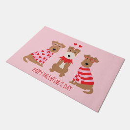 Tapete Feliz Dia dos Namorados Welsh Wire Fox Terrier Dog