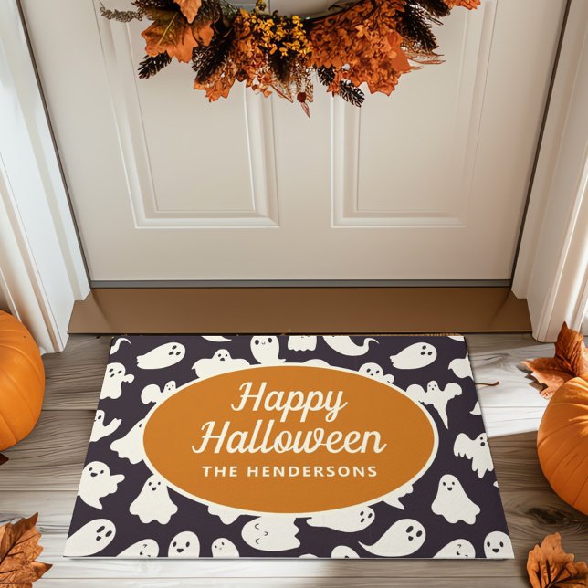 Tapete Feliz Halloween Fantasma Fofo Personalizado (Criador carregado)