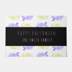 Tapete Feliz Halloween Nome do padrão de carimbos de abób