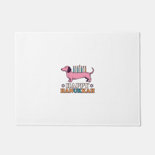 Tapete Feliz Hanukkah Dachshund Menorá Camisa de Cachorro