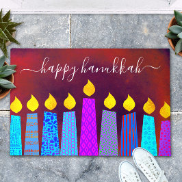 Tapete Feliz Hanukkah Script Boho Velas Negrito Moderno