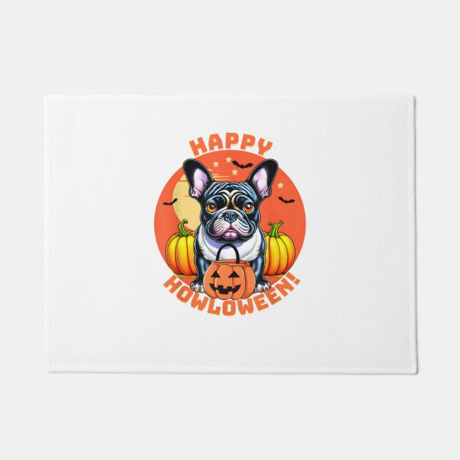 Tapete Feliz Howloween French Bulldog frenchem dog Hallow (Frente)