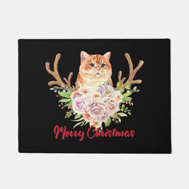 Tapete Feliz Natal e Gato (Frente)