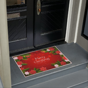 Tapete Feliz Natal e Poinsettias Felizes anos novos