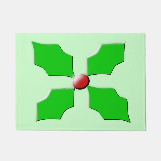 Tapete Feliz Natal Holly Door Mat (Frente)