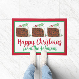 Tapete Feliz Natal No Reino Unido Fatia De Bolo Britânico