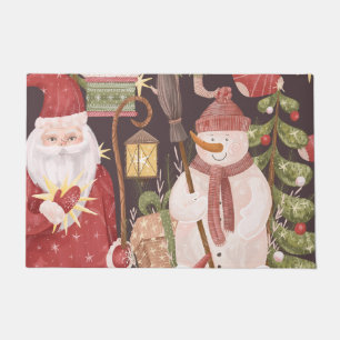 Tapete Feliz Natal Retro Vintage Papai Noel