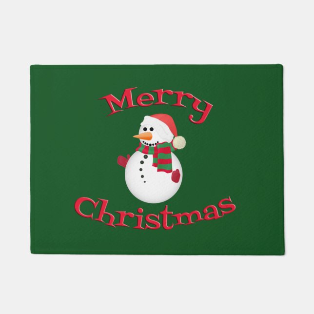 Tapete Feliz Natal Snowman Door Mat (Frente)