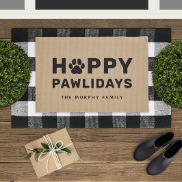 Tapete Feliz Pawlidays Família Nome Rústico Bege