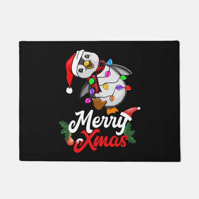 Tapete Feliz Pinguim de Natal (Frente)