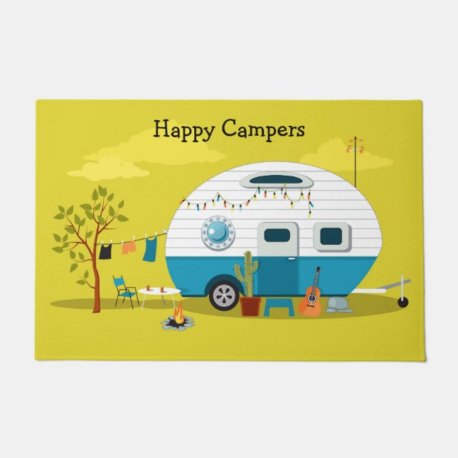 Tapete Feliz Trailer de Campers (Frente)