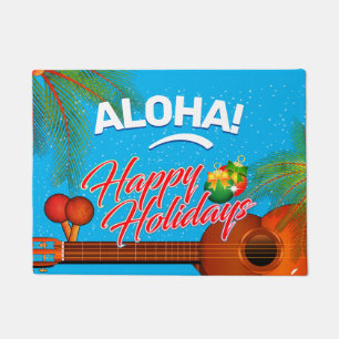 Tapete Felizes feriados ALOHA com Ukulele e Palm